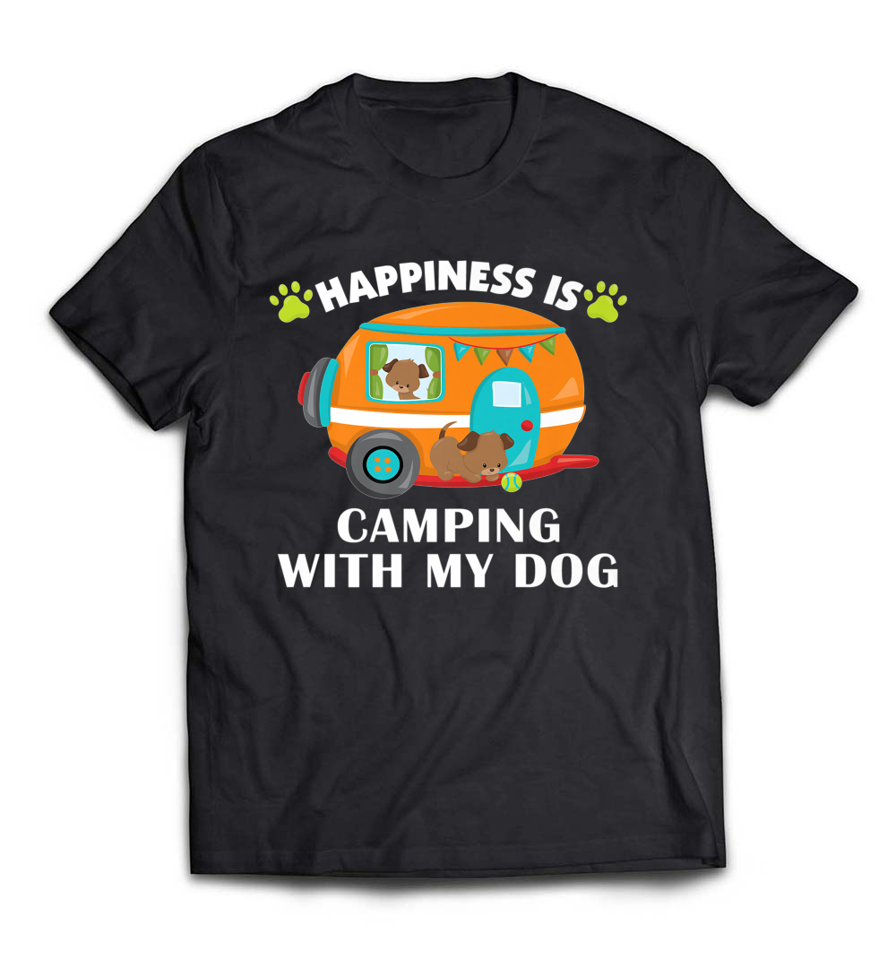 “I Love Camping with My Dog” Shirt – A Fun Tee for Dog and Camping Lovers